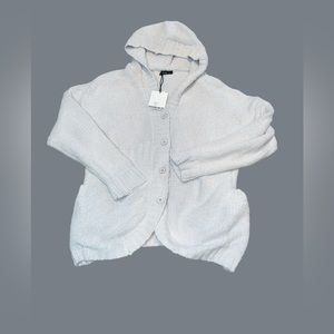 NEW Womens Button Down Hooded Sweater 1X